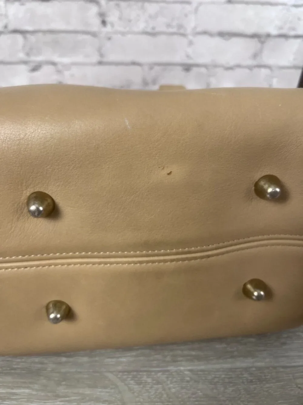 Vintage Coach 9891 Broadway Satchel Stone